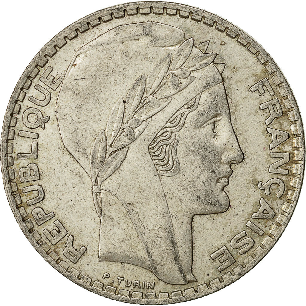 Münze, Frankreich, Turin, 20 Francs, 1937, Paris, SS, Silber, KM:879