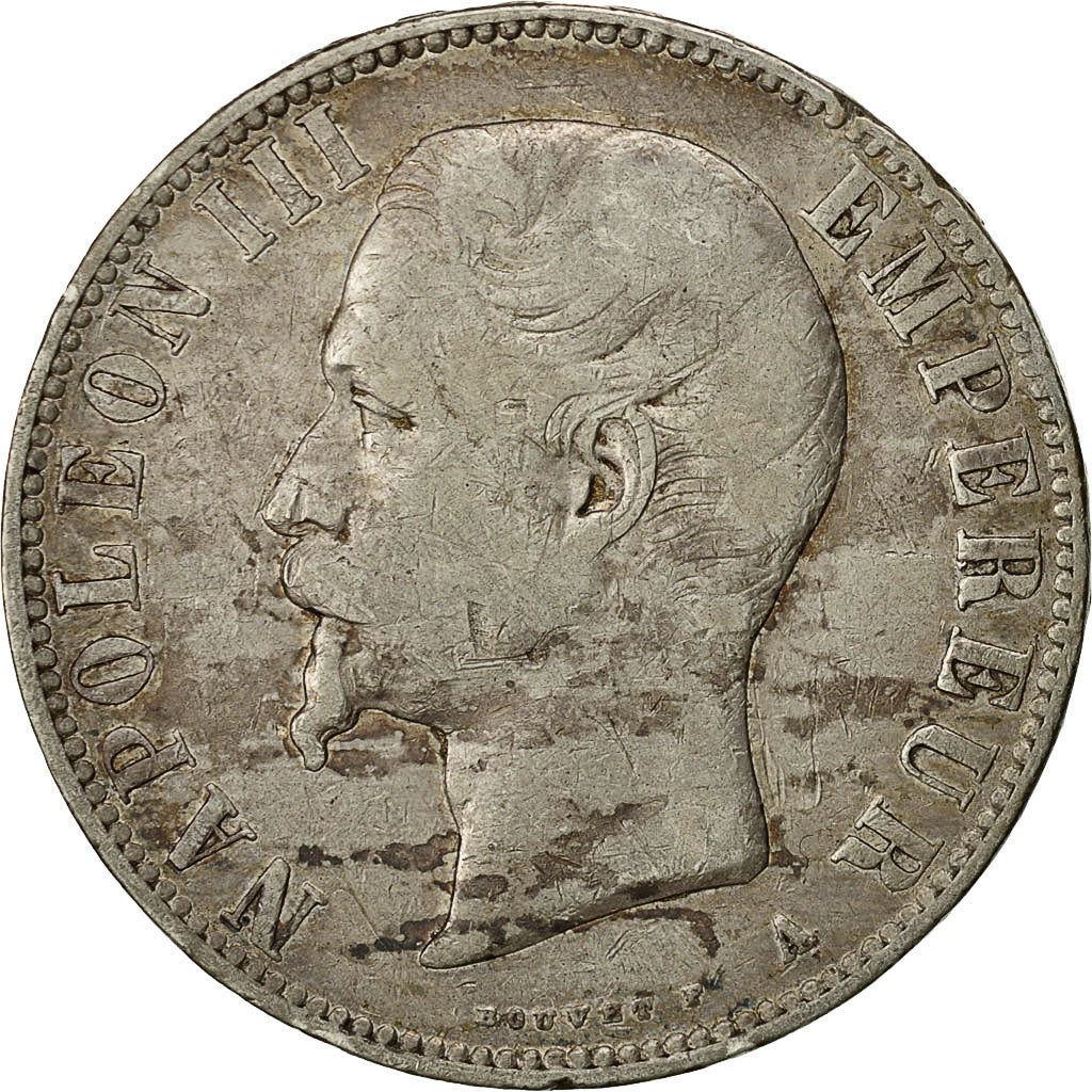Coin, France, Napoleon III, Napoléon III, 5 Francs, 1856, Paris, VF(20-25)