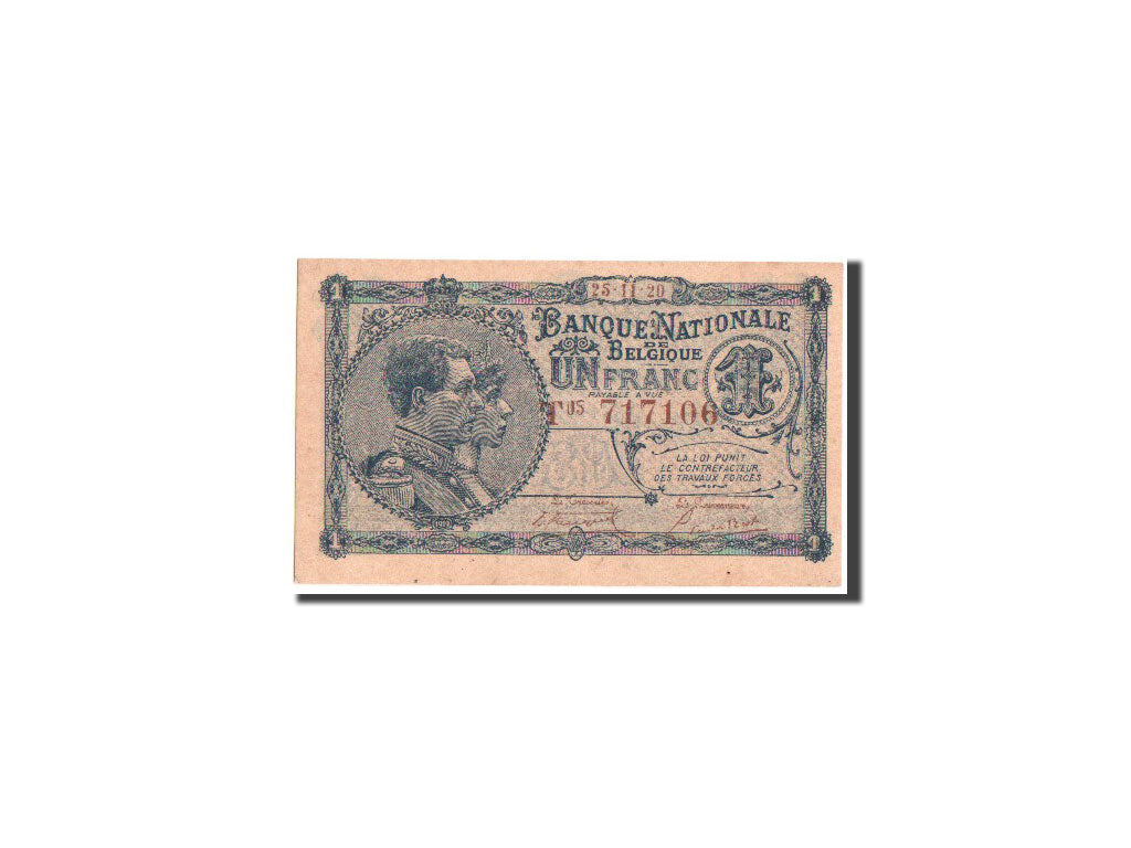 Belgium, Banque Nationale, 1 Franc, 25.11.1920, KM:92