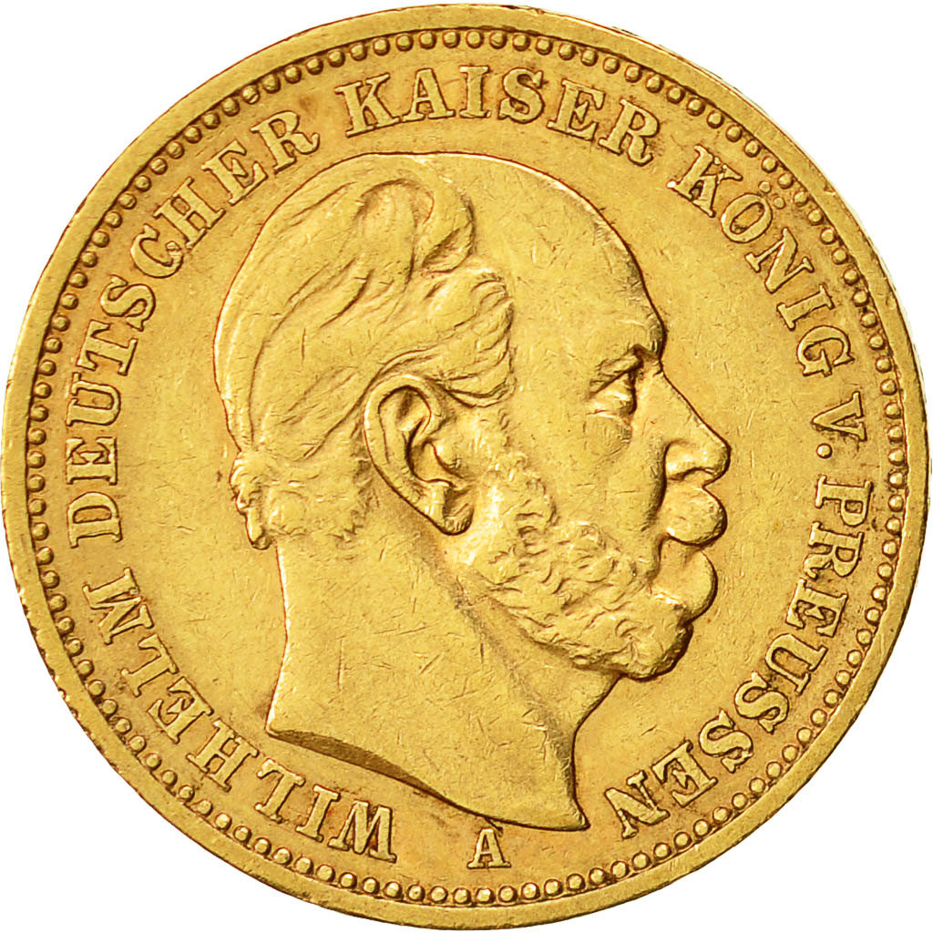 Moneta, Stati tedeschi, PRUSSIA, Wilhelm I, 20 Mark, 1888, Berlin, BB, Oro
