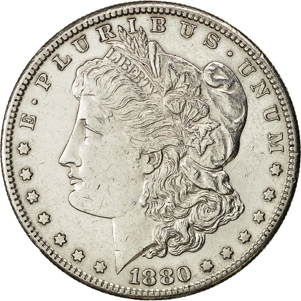 Coin, United States, Morgan Dollar, Dollar, 1880, U.S. Mint, San Francisco