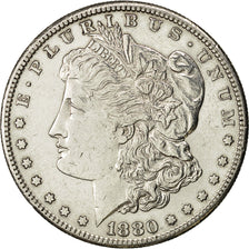 Coin, United States, Morgan Dollar, Dollar, 1880, U.S. Mint, San Francisco