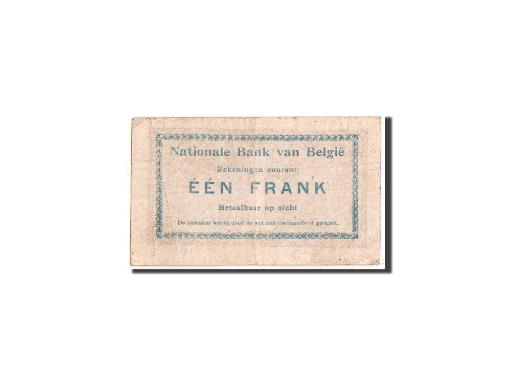 Banknote, Belgium, 1 Franc, 1914, 27.8.1914, KM:81, VF(20-25)
