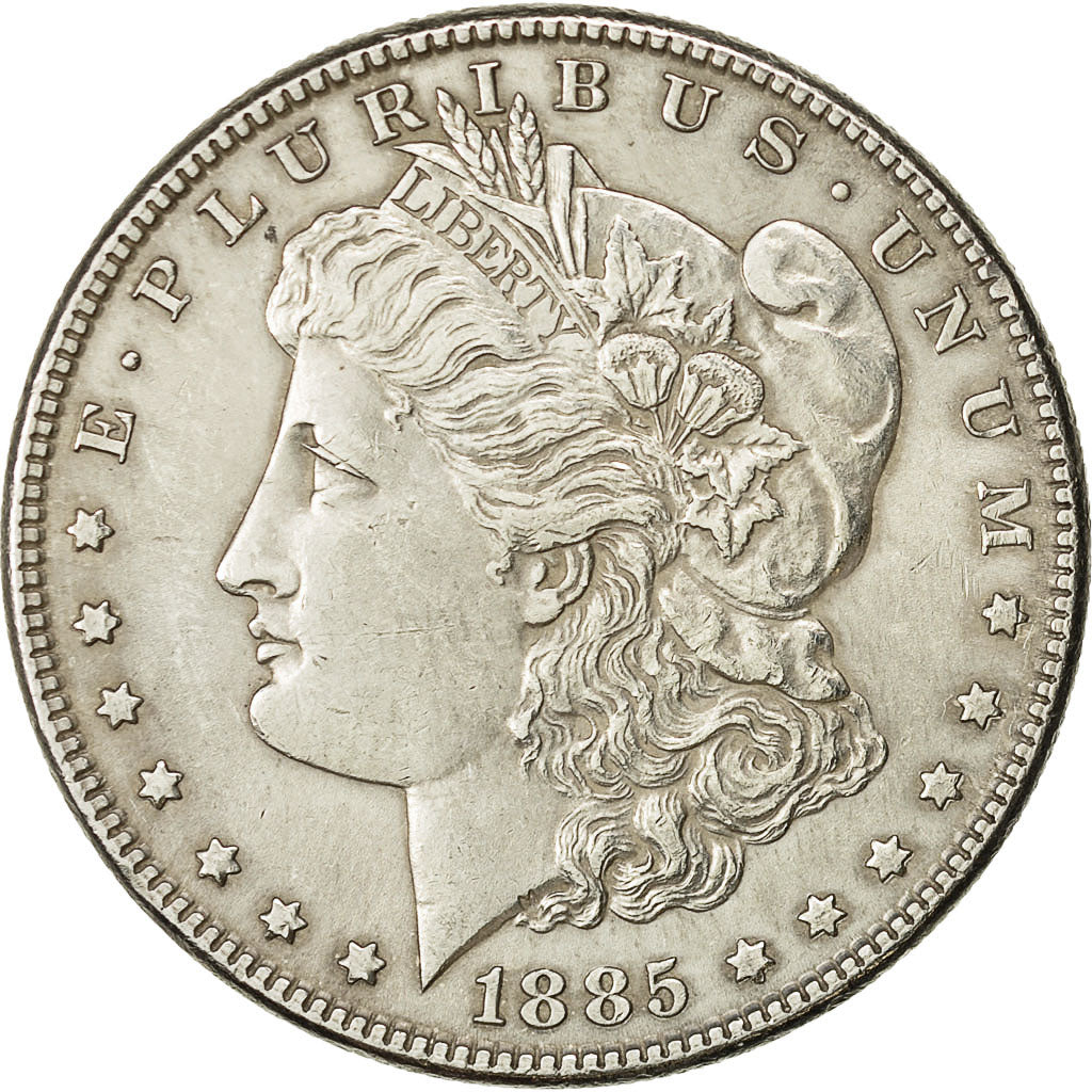 Coin, United States, Morgan Dollar, Dollar, 1885, U.S. Mint, Philadelphia