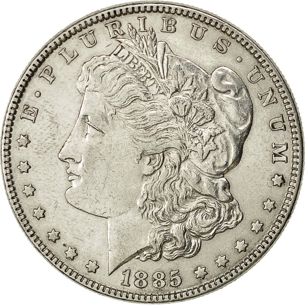 Coin, United States, Morgan Dollar, Dollar, 1885, U.S. Mint, Philadelphia