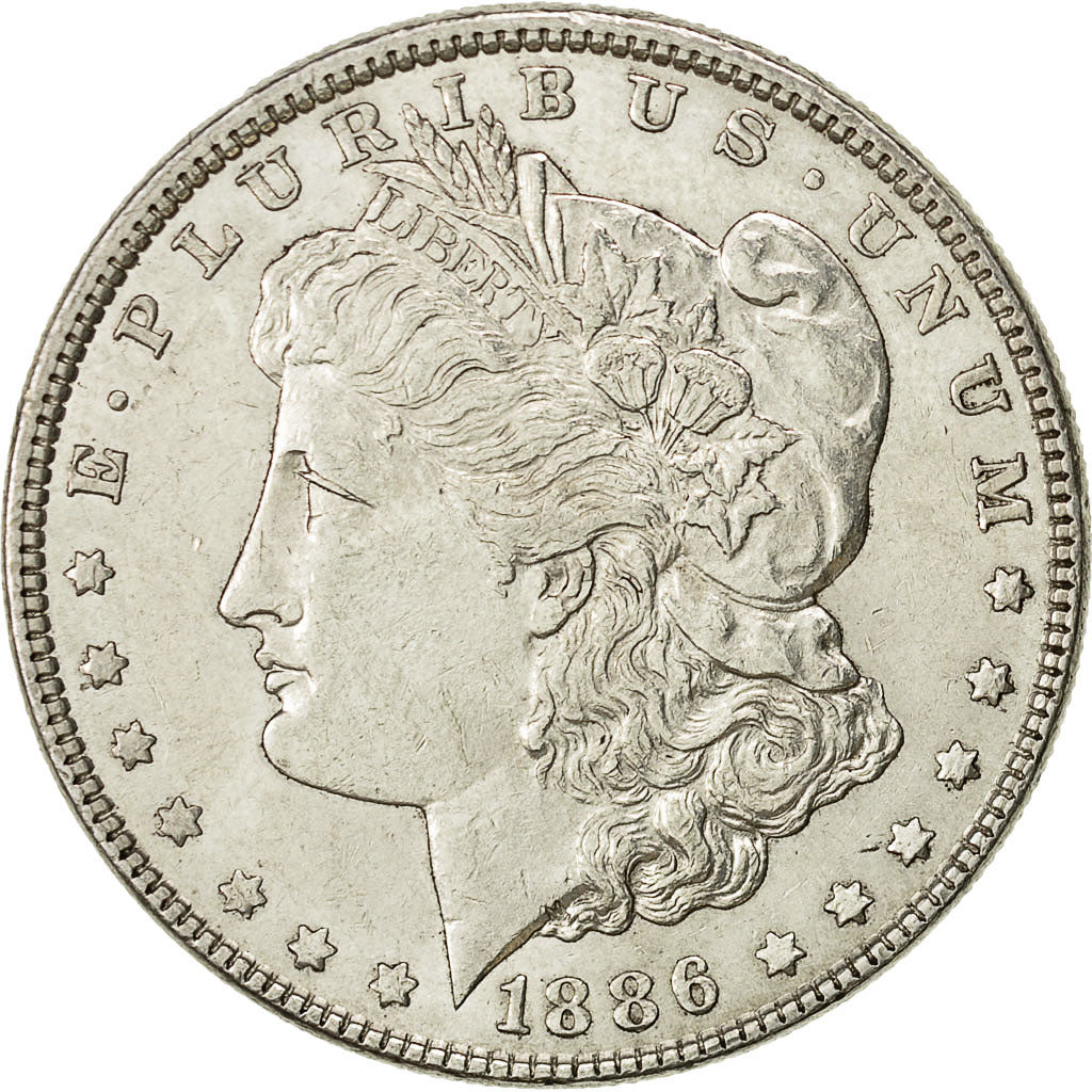 Coin, United States, Morgan Dollar, Dollar, 1886, U.S. Mint, Philadelphia