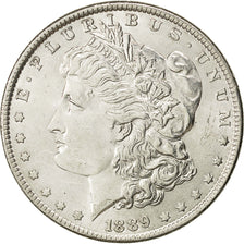 Coin, United States, Morgan Dollar, Dollar, 1889, U.S. Mint, Philadelphia