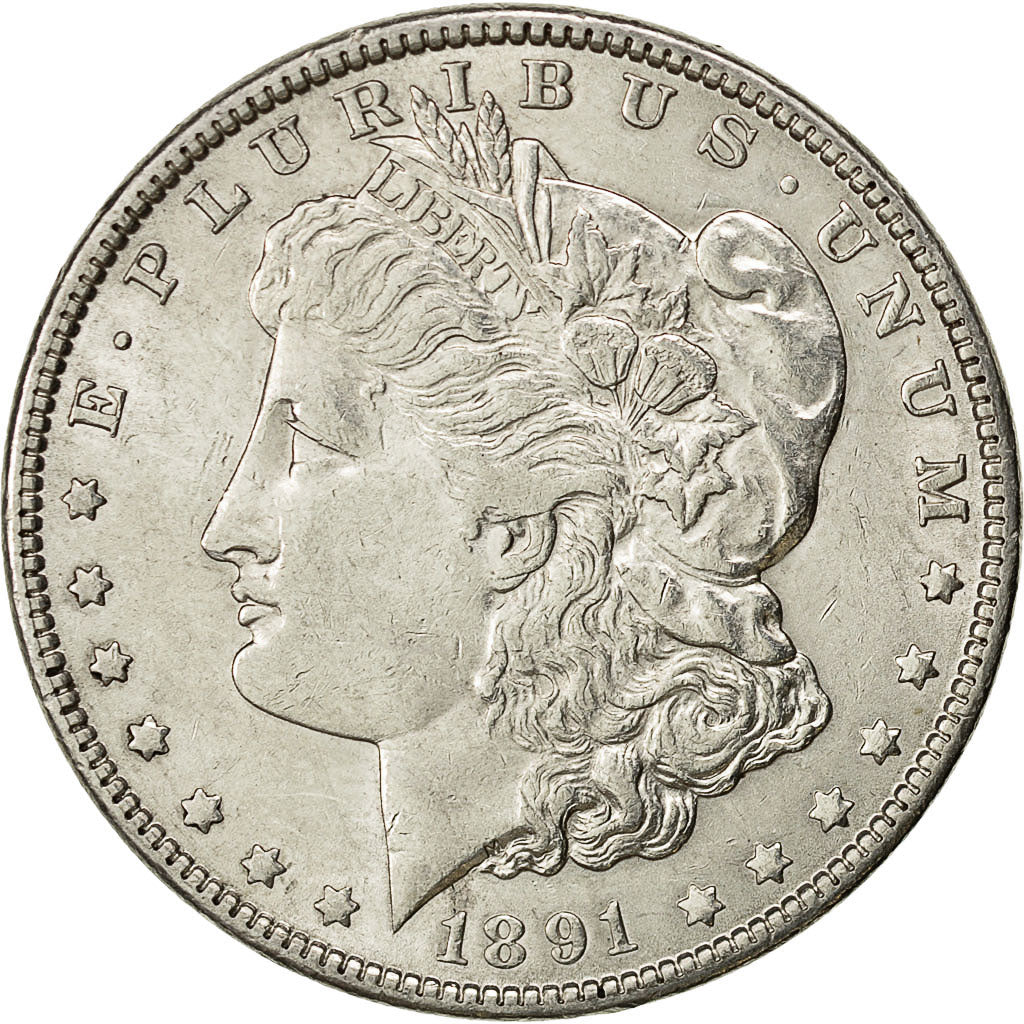 Coin, United States, Morgan Dollar, Dollar, 1891, U.S. Mint, Philadelphia