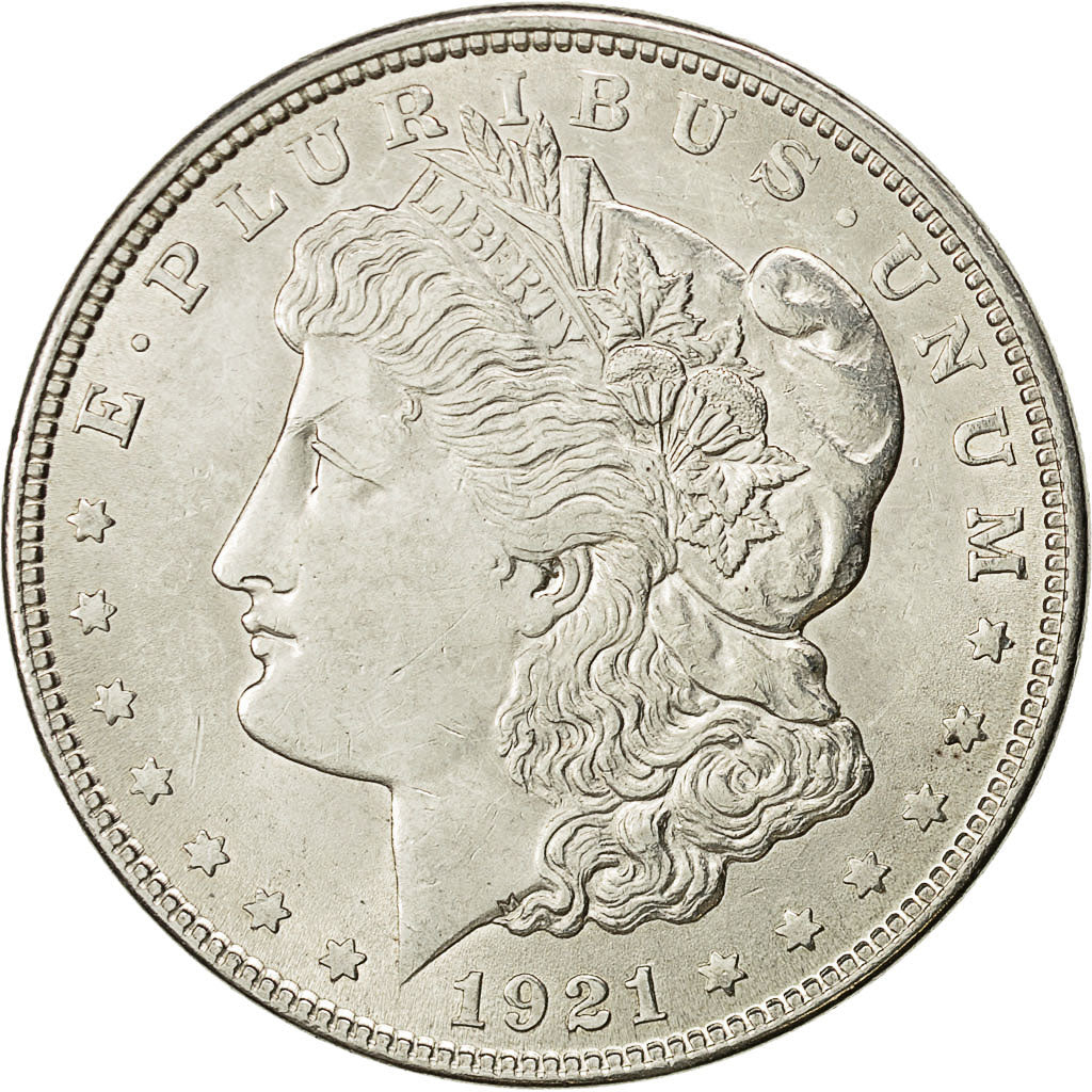 Coin, United States, Morgan Dollar, Dollar, 1921, U.S. Mint, Philadelphia