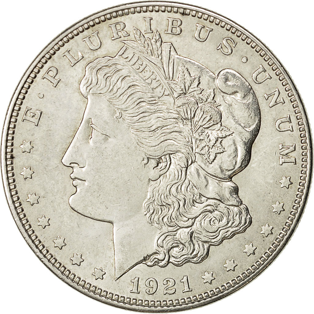 Coin, United States, Morgan Dollar, Dollar, 1921, U.S. Mint, Denver, AU(55-58)