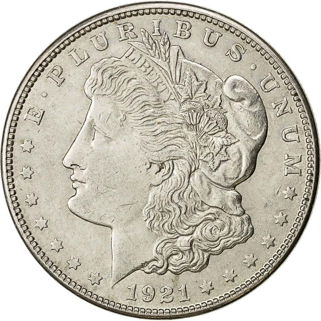 Coin, United States, Morgan Dollar, Dollar, 1921, U.S. Mint, San Francisco