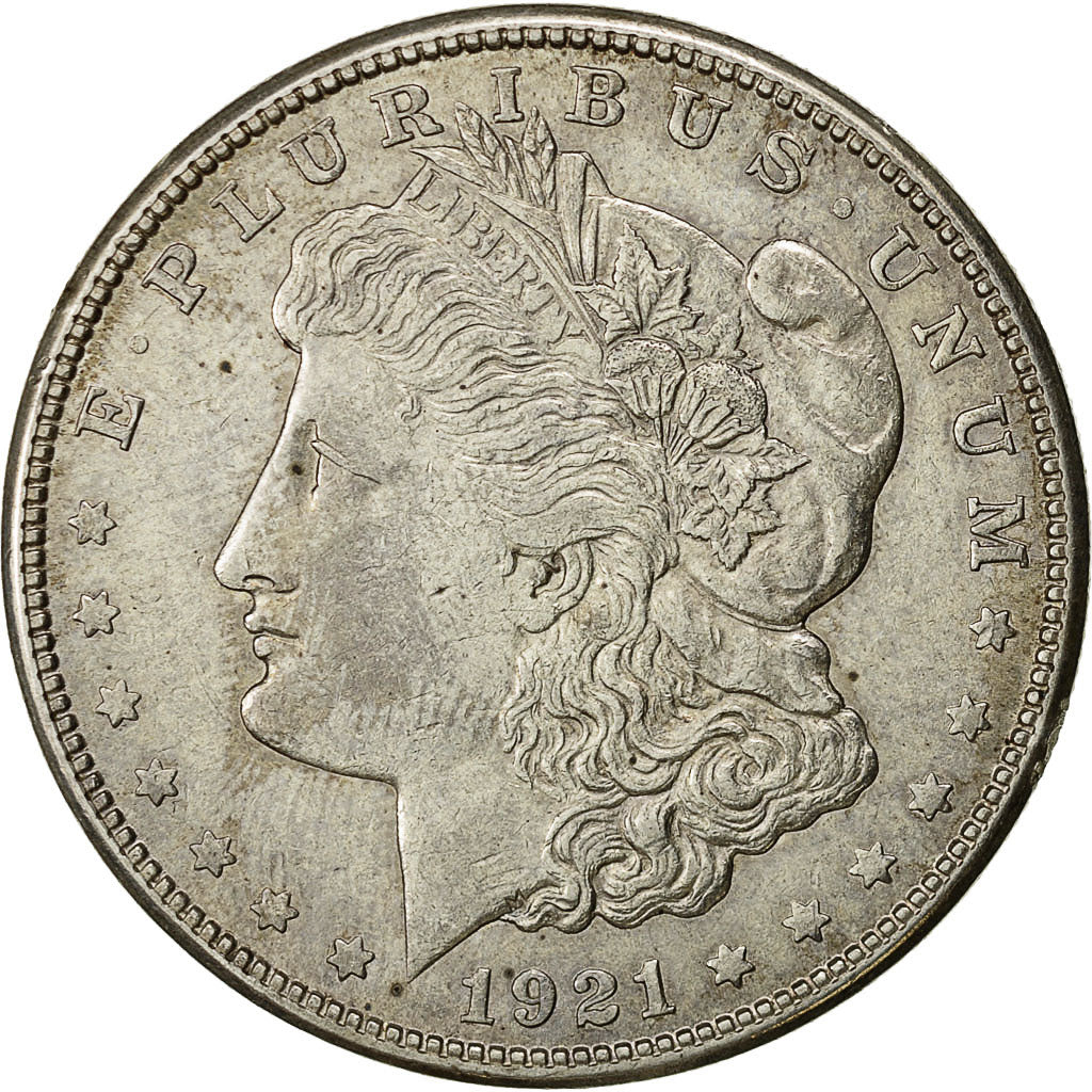 Coin, United States, Morgan Dollar, Dollar, 1921, U.S. Mint, San Francisco