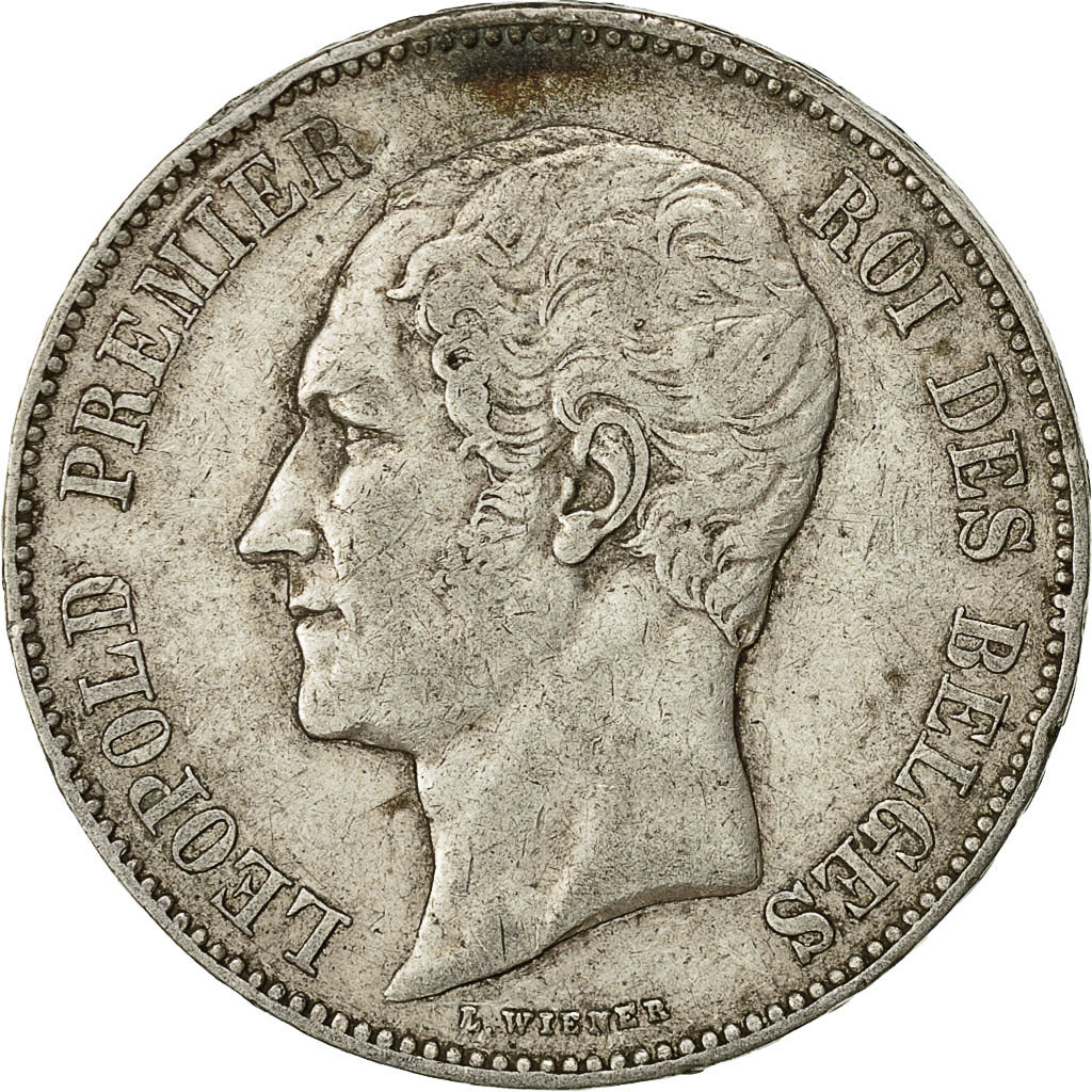 Coin, Belgium, Leopold I, 5 Francs, 5 Frank, 1858, VF(20-25), Silver, KM:17
