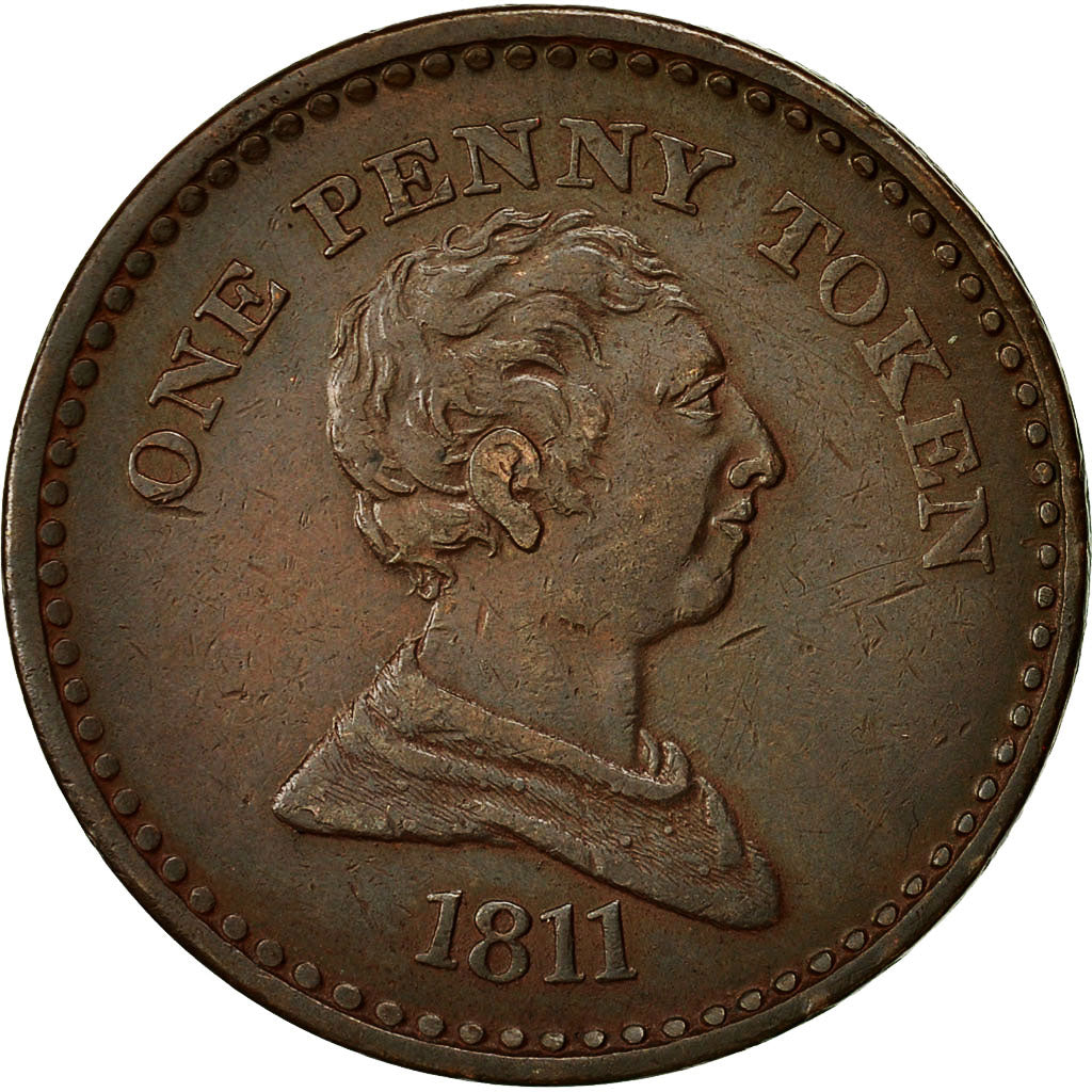 Coin, Great Britain, Civitas Bristol, Penny Token, 1811, EF(40-45), Copper