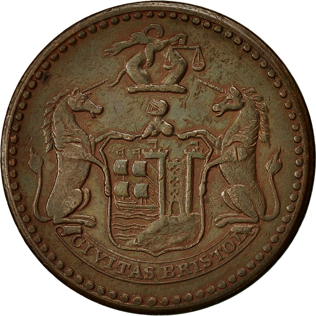 Coin, Great Britain, Civitas Bristol, Penny Token, 1811, EF(40-45), Copper
