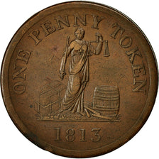 Moneda, Gran Bretaña, Phoenix, Iron-Works, Glasgow, Penny Token, 1813, BC+