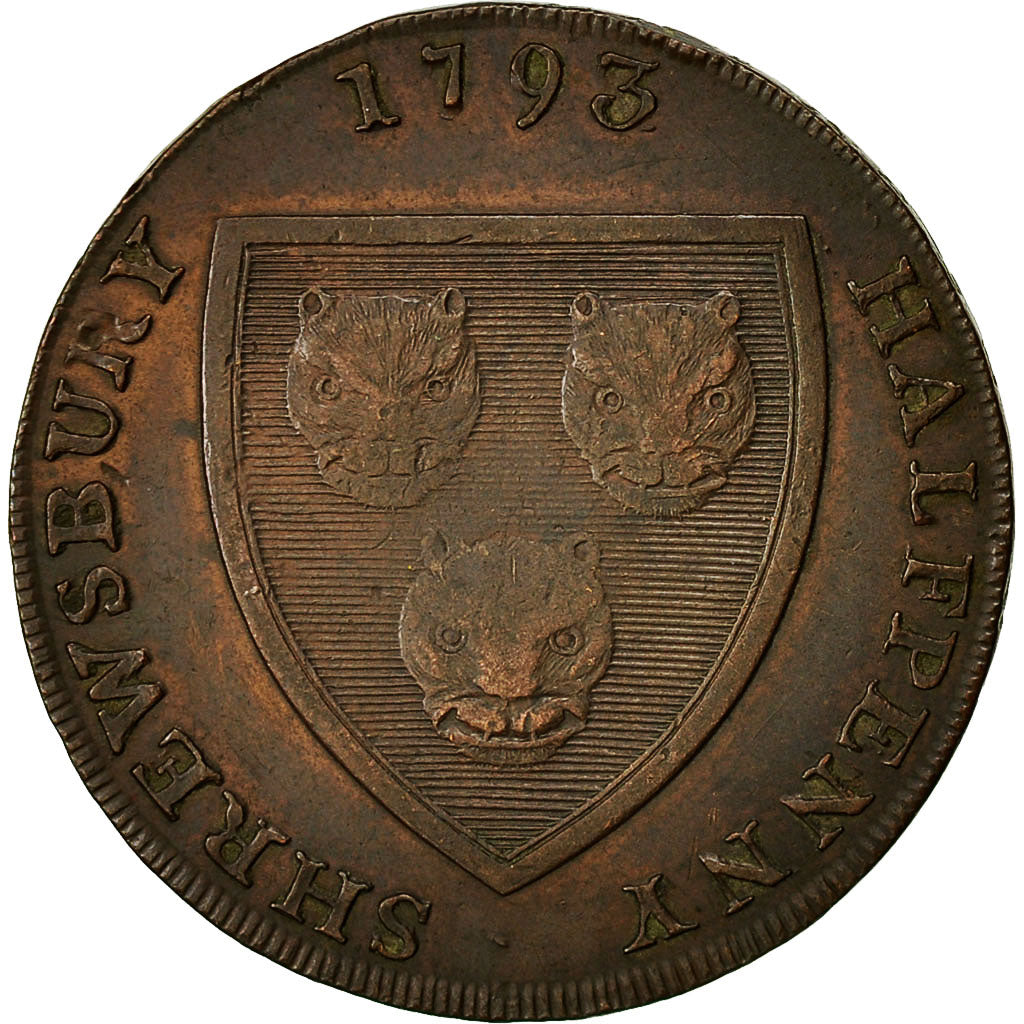 Coin, Great Britain, Salon Woollen Manufactory, Halfpenny Token, 1793