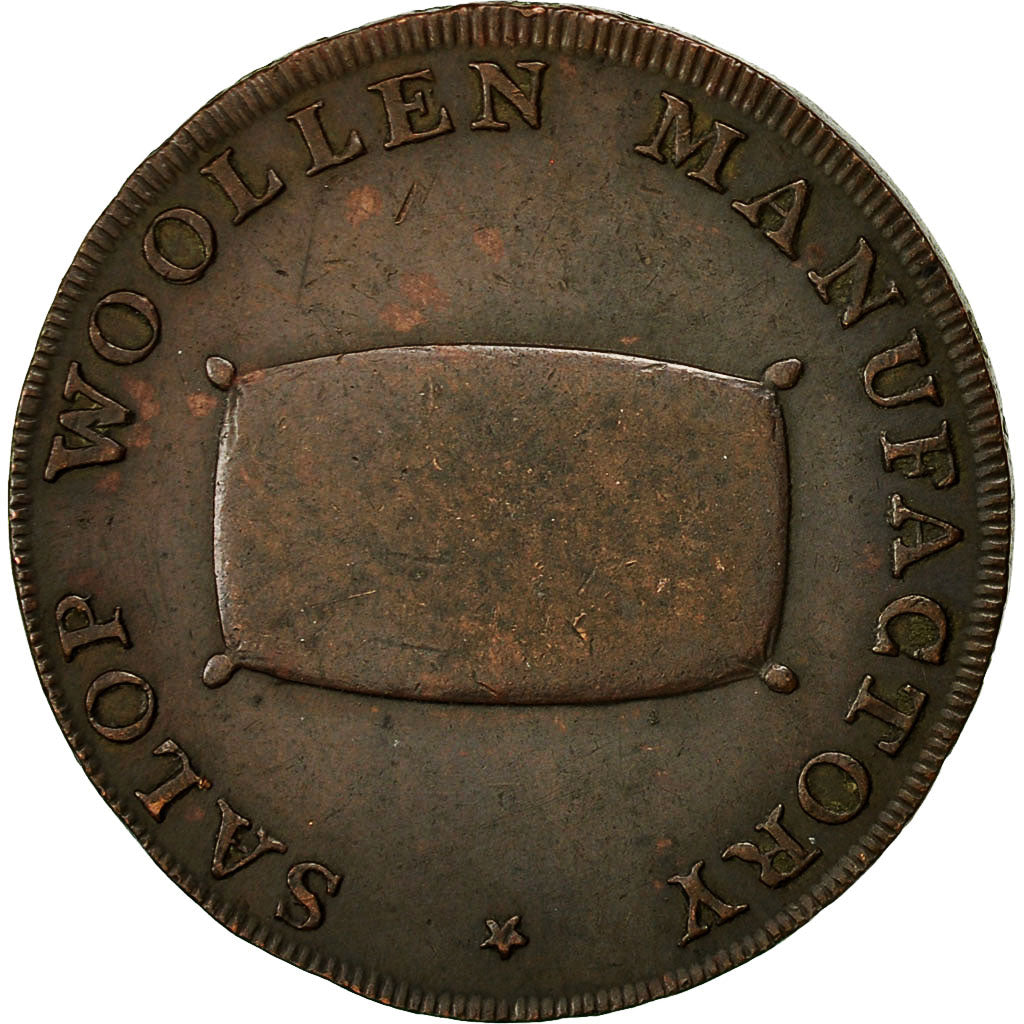 Coin, Great Britain, Salon Woollen Manufactory, Halfpenny Token, 1793