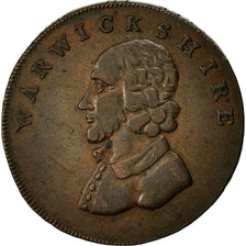 Moneta, Gran Bretagna, Warwickshire, Halfpenny Token, 1792, BB, Rame