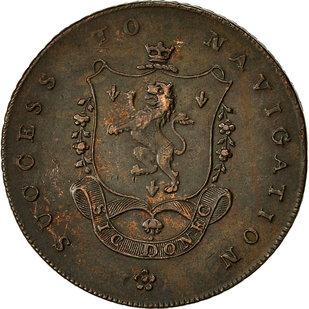 Coin, Great Britain, Succes to Navigation, Manchester, Halfpenny Token, 1793