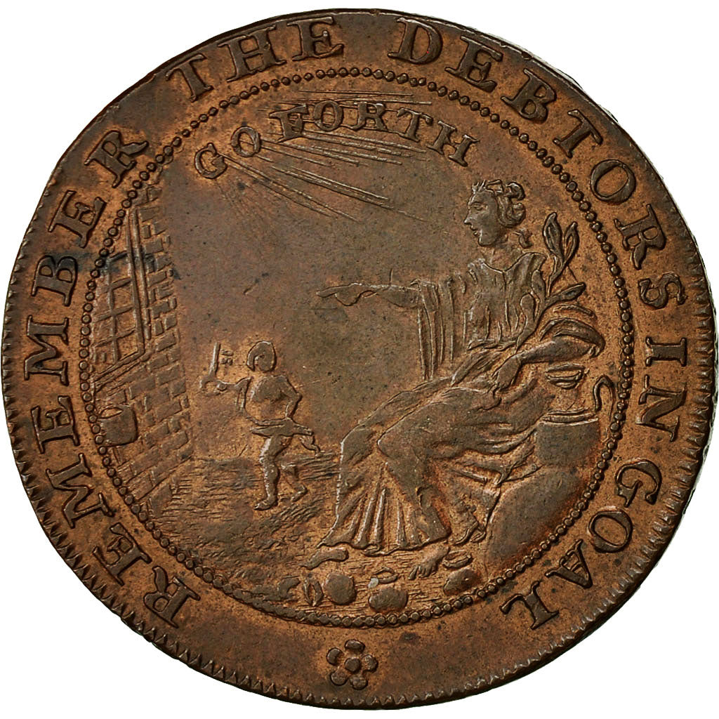 Moneta, Gran Bretagna, John Howard, Halfpenny Token, BB+, Rame