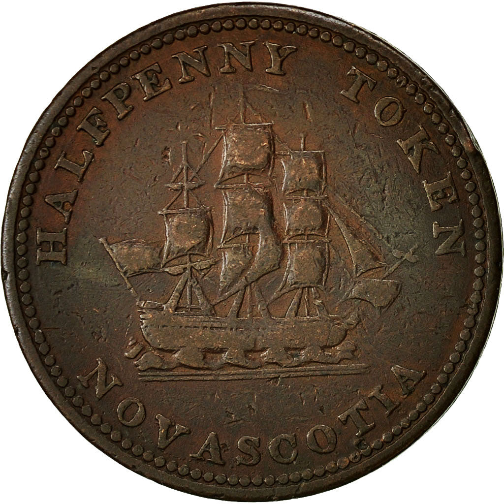 Münze, Kanada, Starr & Shannon, Halfpenny Token, 1815, S+, Kupfer