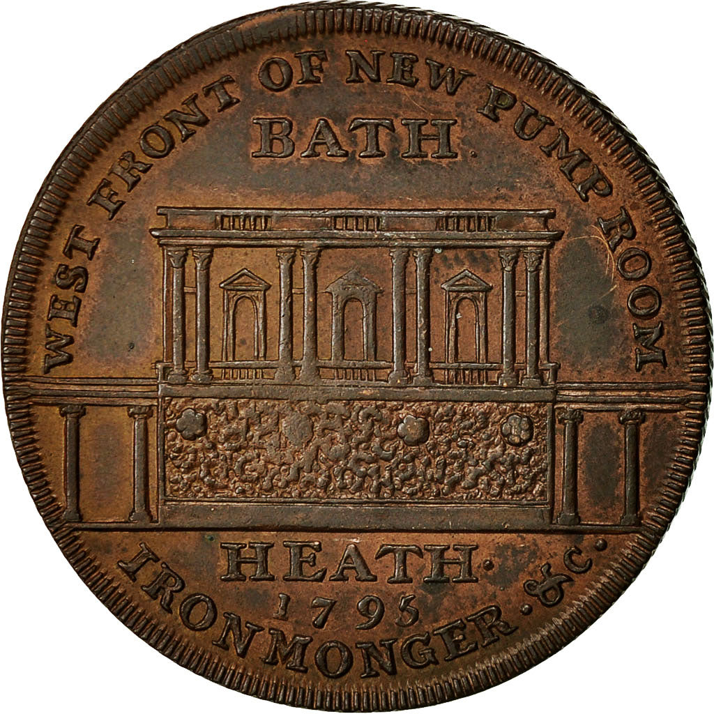 Coin, Great Britain, Bladud Founder of Bath, Halfpenny Token, 1795, AU(55-58)