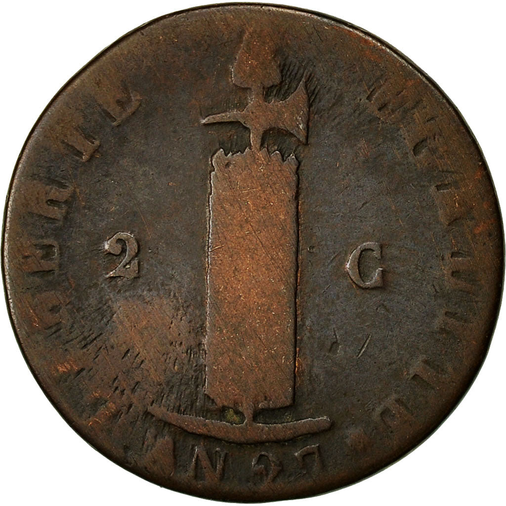 Münze, Haiti, 2 Centimes, 1830, SGE+, Kupfer, KM:A22