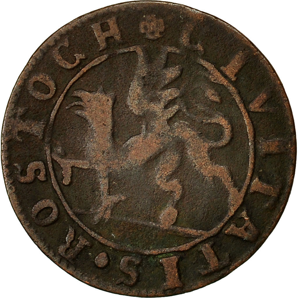 Coin, German States, ROSTOCK, 3 Pfennig, Dreiling, 1760, Rostock, VF(20-25)