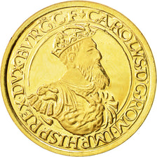 Coin, Belgium, Charles Quint, 50 Ecu, 1987, Brussels, MS(63), Gold, KM:167