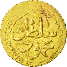 Coin, Algeria, ALGIERS, Mahmud II, 1/4 Sultani, 1827, Jaza'ir, EF(40-45), Gold