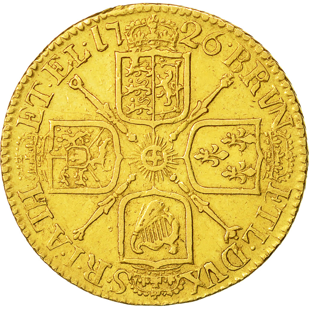 Moneda, Gran Bretaña, George I, Guinea, 1726, London, MBC, Oro, KM:559.1