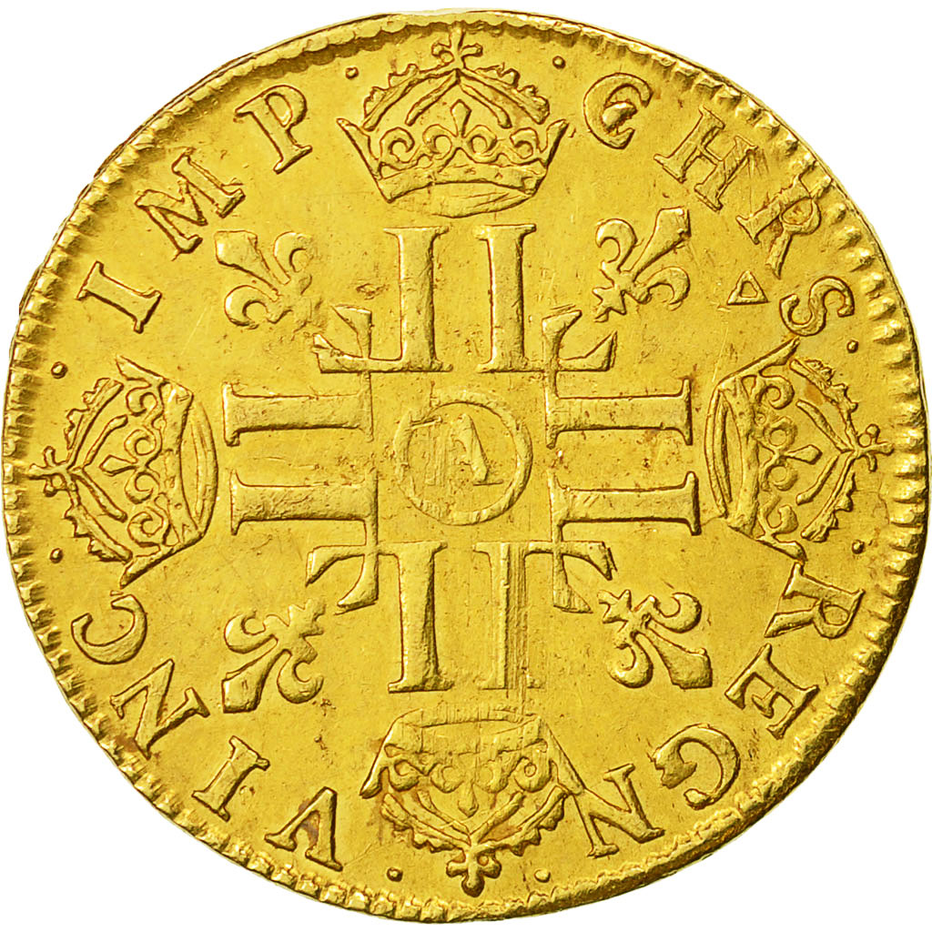 Moneta, Francia, Louis XIV, Louis d'or à la mèche longue, 1650, Paris, KM:157.1