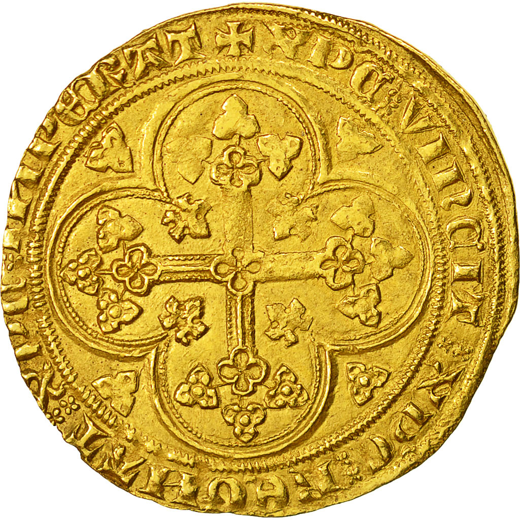 Moneta, Francia, Philippe VI, Ecu d'or à la chaise, BB+, Oro, Duplessy:249
