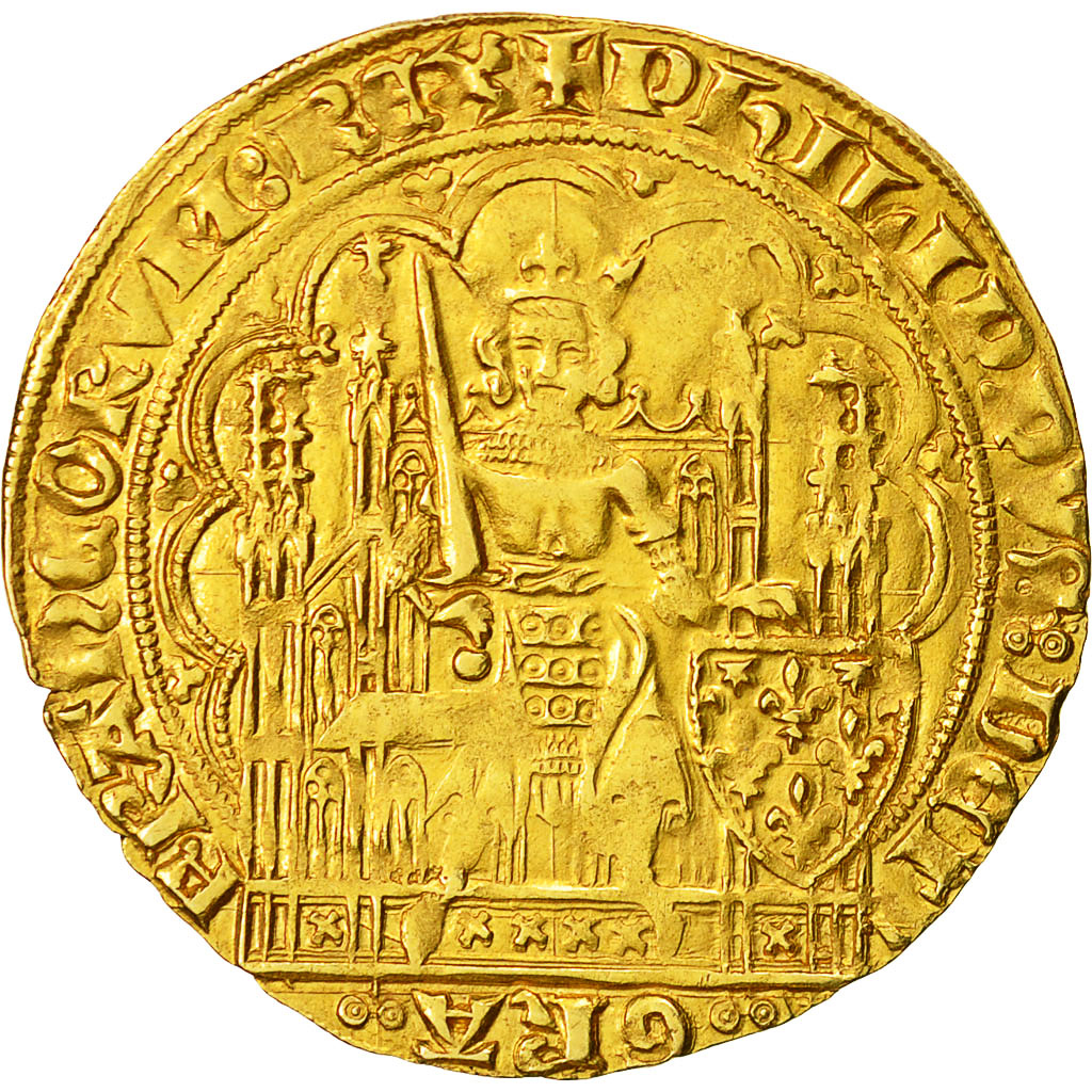 Coin, France, Philippe VI, Ecu d'or à la chaise, EF(40-45), Gold, Duplessy:249
