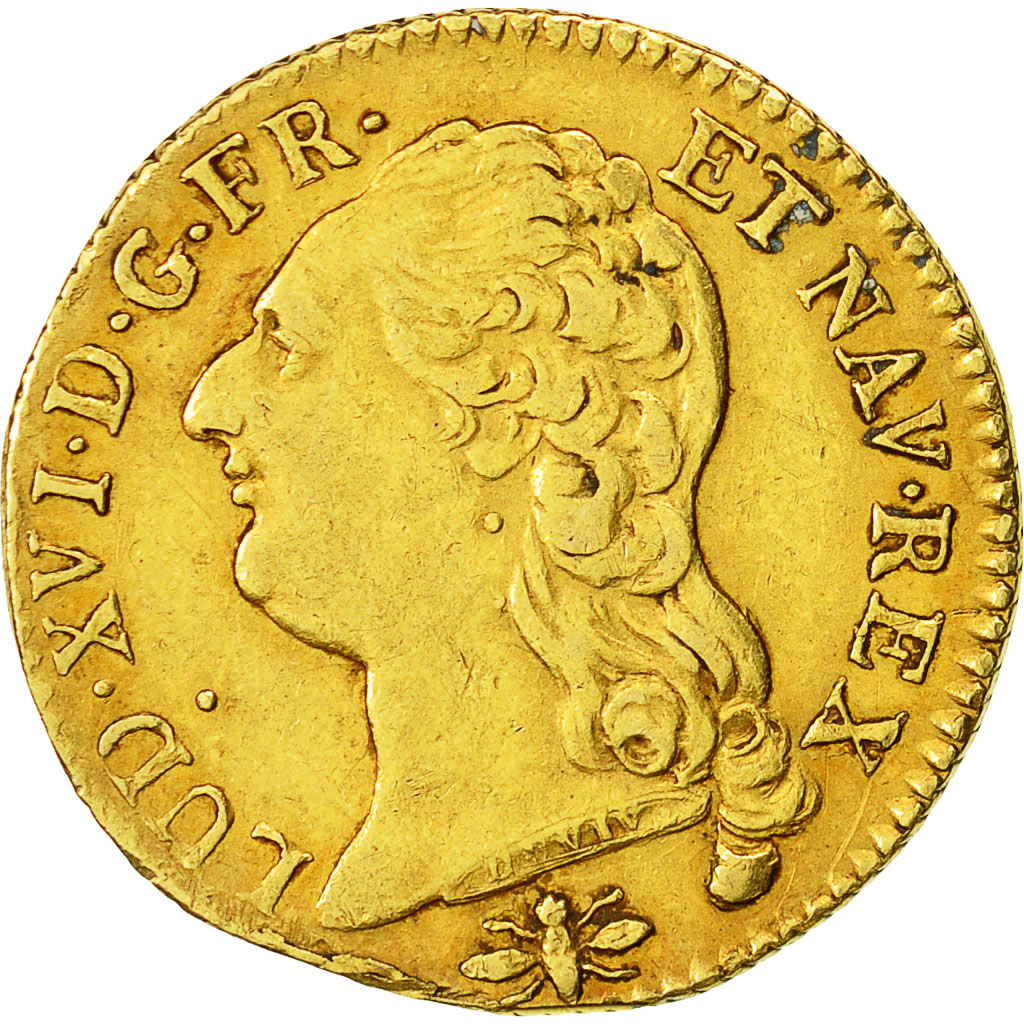 France, Louis XVI, Louis d'or à la tête nue, 1786, Lyon, EF(40-45), KM:591.5