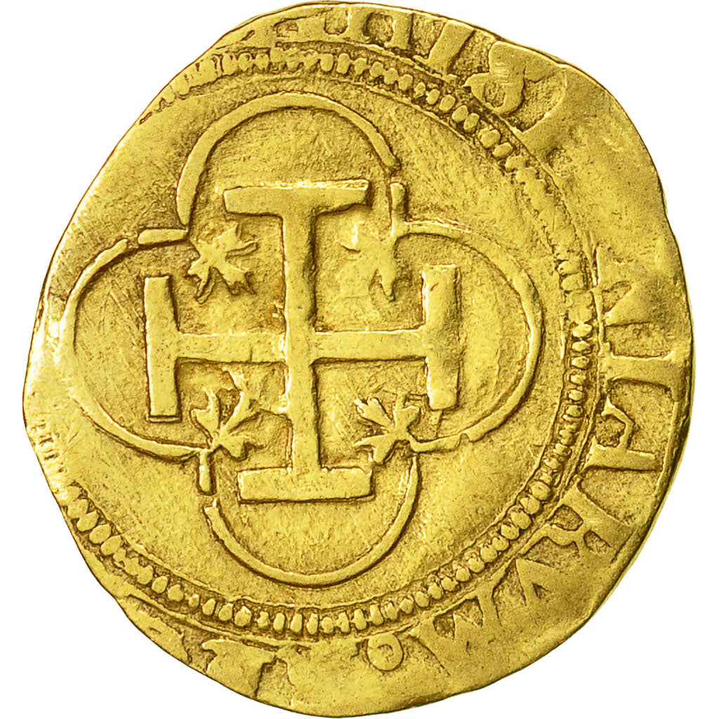 Coin, Spain, Jeanne et Charles, Escudo, Seville, VF(20-25), Gold