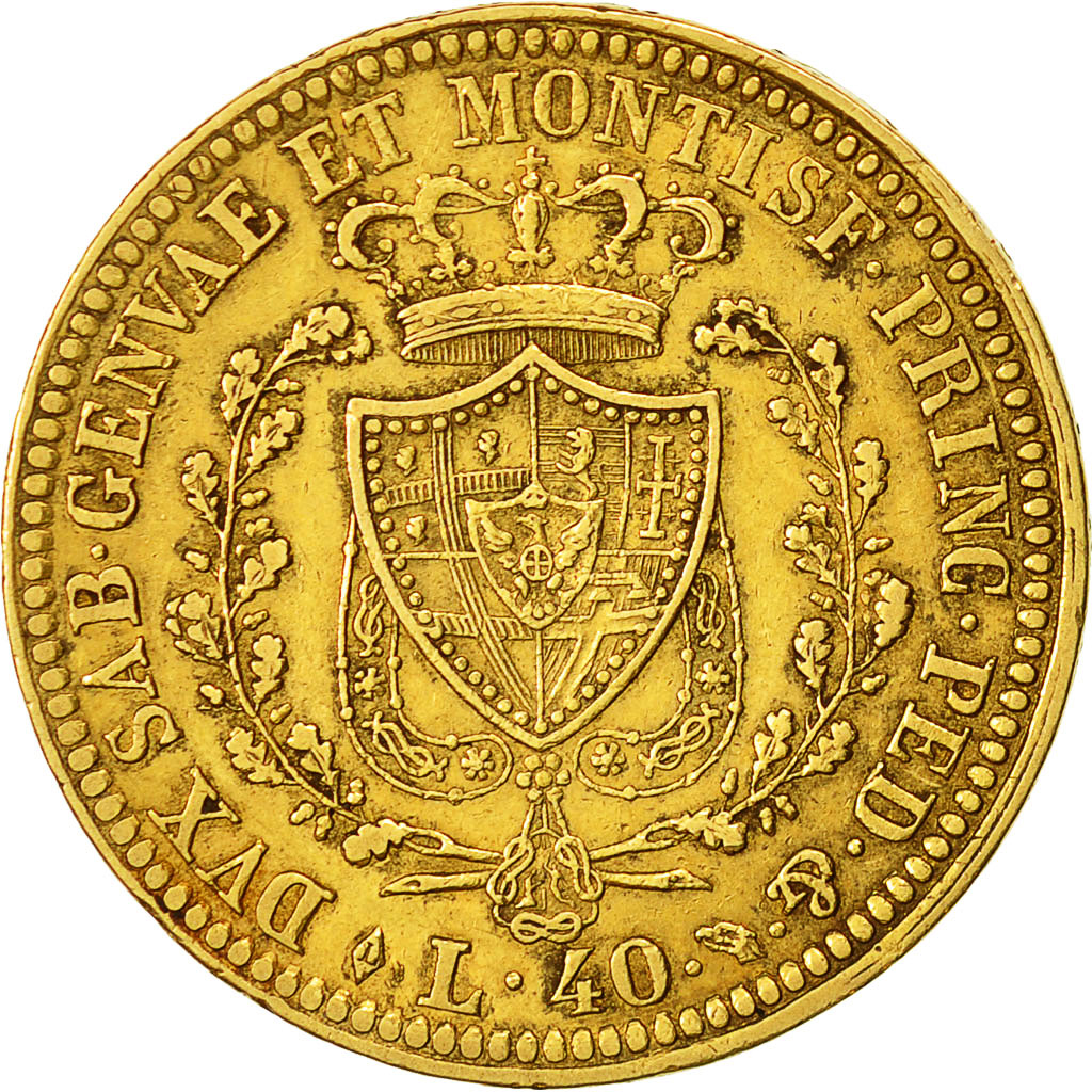 Monnaie, États italiens, SARDINIA, Carlo Felice, 40 Lire, 1825, Torino, TTB