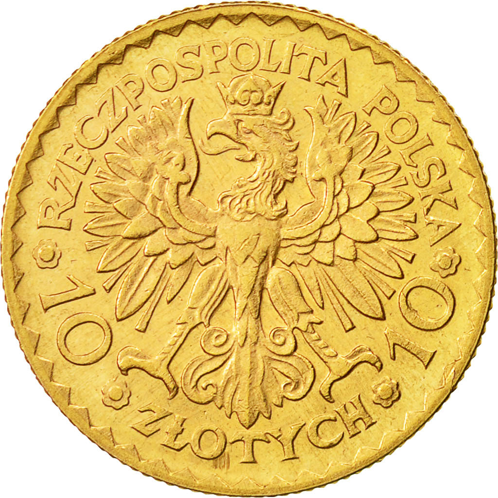 Munten, Polen, 10 Zlotych, 1925, Warsaw, PR+, Goud, KM:32