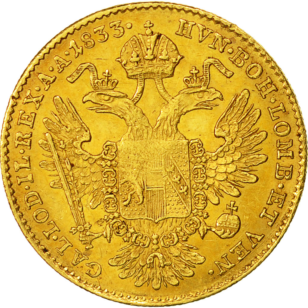 Coin, Austria, Franz II (I), Ducat, 1833, EF(40-45), Gold, KM:2172