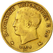 Moneta, STATI ITALIANI, KINGDOM OF NAPOLEON, Napoleon I, 20 Lire, 1809, Milan