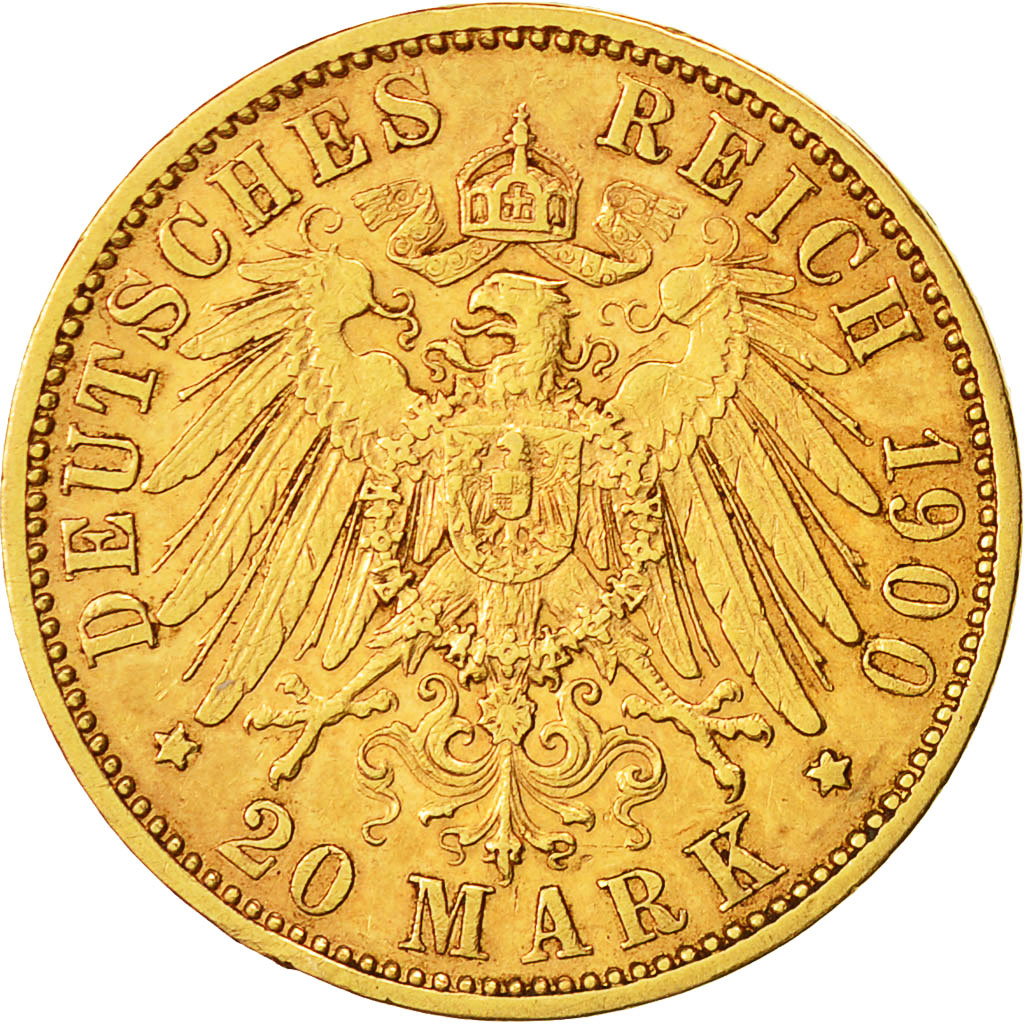 Münze, Deutsch Staaten, BAVARIA, Otto, 20 Mark, 1900, Munich, SS, Gold, KM:920