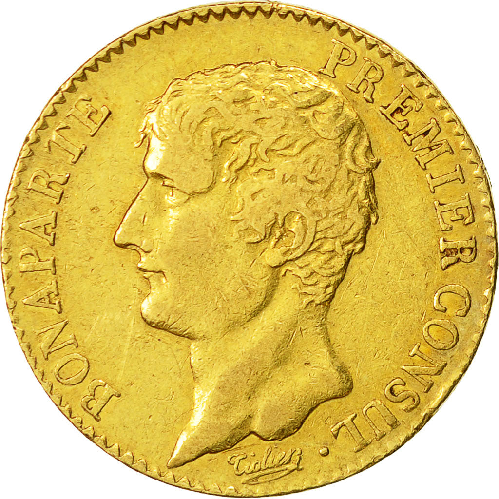 Moneda, Francia, Napoléon I, 20 Francs, An XI, Paris, MBC, Oro, KM:651