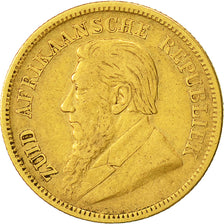 Moneda, Sudáfrica, 1/2 Pond, 1895, Pretoria, MBC, Oro, KM:9.2