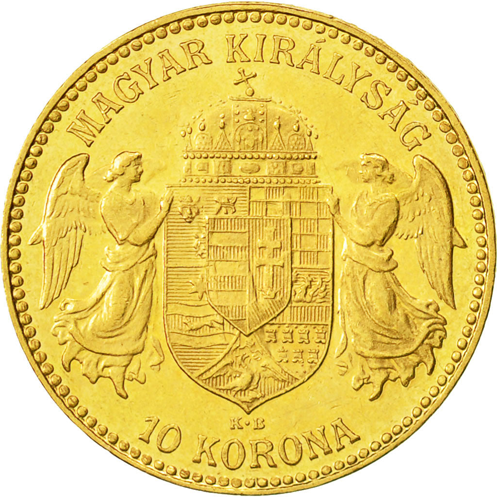 Coin, Hungary, Franz Joseph I, 10 Korona, 1911, Kormoczbanya, AU(55-58), Gold