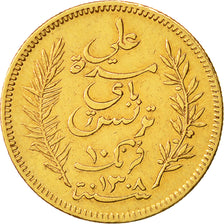 Moneta, Tunisia, Ali Bey, 10 Francs, 1891, Paris, BB, Oro, KM:226
