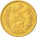 Munten, Tunisië, Ali Bey, 10 Francs, 1891, Paris, ZF, Goud, KM:226