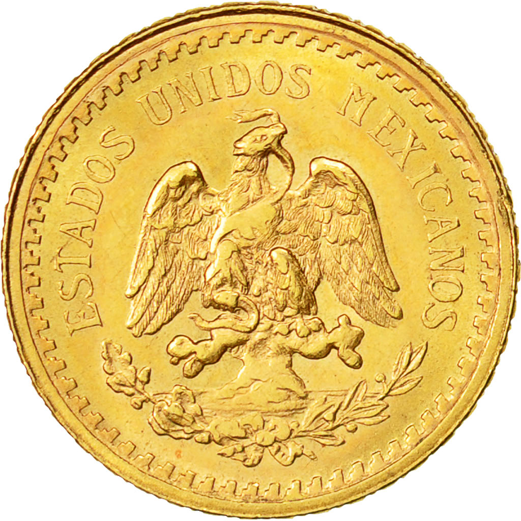 Coin, Mexico, 2-1/2 Pesos, 1945, Mexico City, MS(63), Gold, KM:463