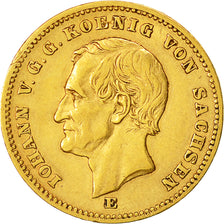 Coin, German States, SAXONY-ALBERTINE, Johann, 20 Mark, 1872, Muldenhütten