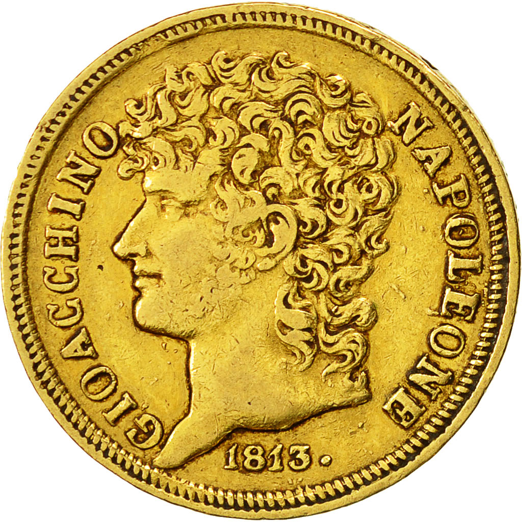 Moneda, Estados italianos, NAPLES, Joachim Murat, 20 Lire, 1813, MBC, Oro